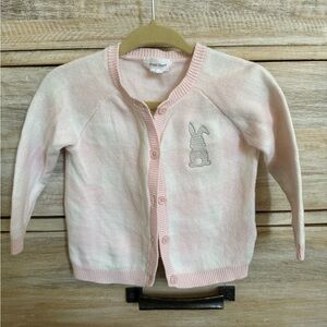 Angel Dear Easter Bunny Monogram Pink gingham Cardigan